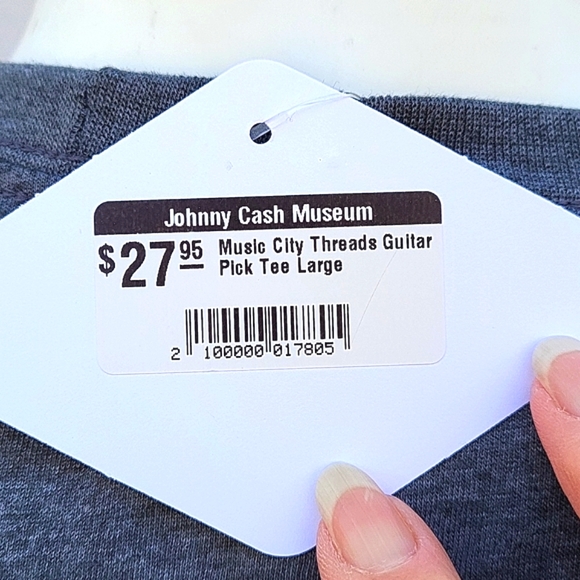 Men's Nashville Music City t-shirt,  grey, Johnny Cash Museum, L, NWT - Picture 5 of 9